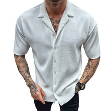 Load image into Gallery viewer, Men&#39;s Short Sleeve Cardigan Shirt