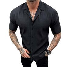 Load image into Gallery viewer, Men&#39;s Short Sleeve Cardigan Shirt