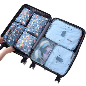 7 in 1 Foldable Travel Organizer Bag Set