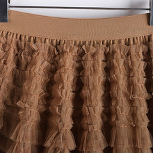 Load image into Gallery viewer, Tiered Elastic Waist Tulle Maxi Skirt