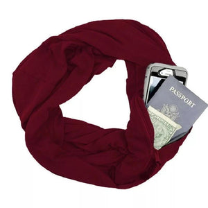 Bequee Winter Scarf With Zipped Pocket