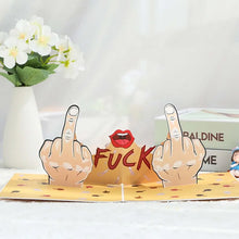 Load image into Gallery viewer, 3D Funny Middle Finger Card