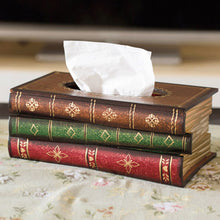 Load image into Gallery viewer, Wooden Book Tissue Box