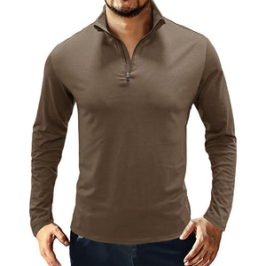 Gentleman Long Sleeve Cotton Polo Shirt