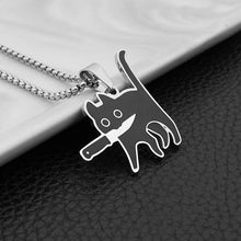 Load image into Gallery viewer, Black Knifecat Necklace