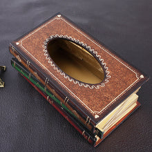 Load image into Gallery viewer, Wooden Book Tissue Box