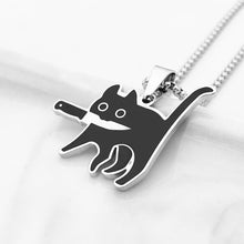 Load image into Gallery viewer, Black Knifecat Necklace