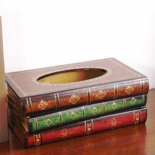 Load image into Gallery viewer, Wooden Book Tissue Box