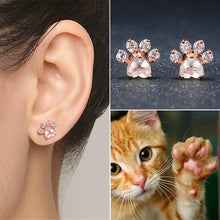 Load image into Gallery viewer, Cute Cat Paw Earrings