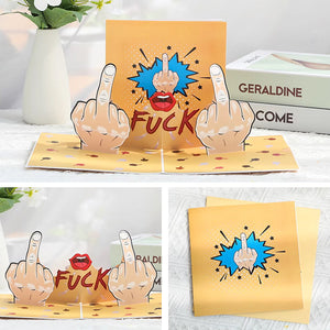 3D Funny Middle Finger Card