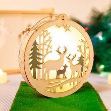 Load image into Gallery viewer, Christmas Led Lights Wooden Crafts Hanging Decorations