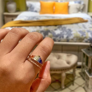 Pre-Sale>>Rainbow Micro Diamond Ring