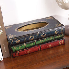 Load image into Gallery viewer, Wooden Book Tissue Box