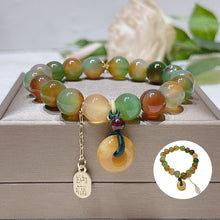 Load image into Gallery viewer, Natural Colorful Agate Bracelet