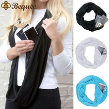 Load image into Gallery viewer, Bequee Winter Scarf With Zipped Pocket