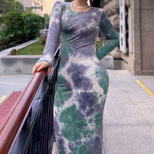 Load image into Gallery viewer, Women Tie Dye Print Dress