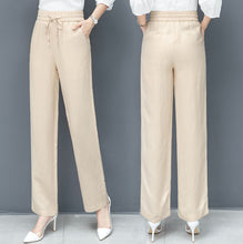 Load image into Gallery viewer, High Waist Loose Ice Silk Pants