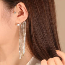 Load image into Gallery viewer, Sparkling Diamond Tassel Earrings