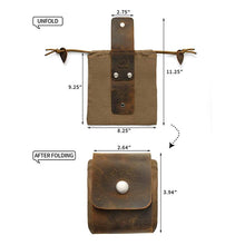 Load image into Gallery viewer, Leather and canvas bushcraft bag