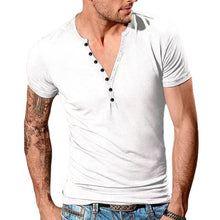 Load image into Gallery viewer, Men&#39;s Plain Henley Vacation T-shirt