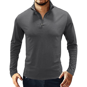 Gentleman Long Sleeve Cotton Polo Shirt