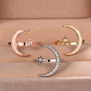 Moon & Star Ring