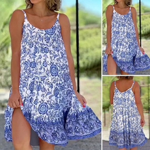 Load image into Gallery viewer, Printed Casual Summer Dress