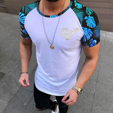 Load image into Gallery viewer, Men&#39;s Fashion Sports Fitness Color Matching Short-sleeved T-shirt