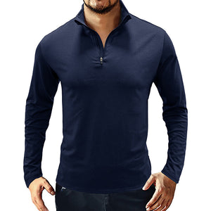 Gentleman Long Sleeve Cotton Polo Shirt