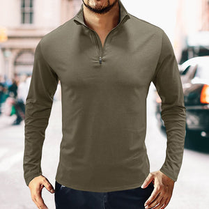 Gentleman Long Sleeve Cotton Polo Shirt