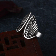 Load image into Gallery viewer, Angel Wing Silver Ring