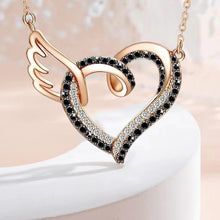 Load image into Gallery viewer, I’ll Hold You in My Heart Until I Can Hold You in Heaven Black Diamond Necklace