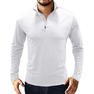 Gentleman Long Sleeve Cotton Polo Shirt