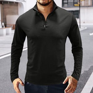 Gentleman Long Sleeve Cotton Polo Shirt