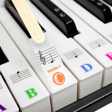 Load image into Gallery viewer, Colorful Piano Stickers for Keys