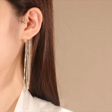 Load image into Gallery viewer, Sparkling Diamond Tassel Earrings