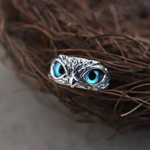 Load image into Gallery viewer, Demon Eye Owl Ring Adjustable