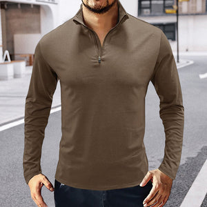 Gentleman Long Sleeve Cotton Polo Shirt