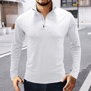 Gentleman Long Sleeve Cotton Polo Shirt