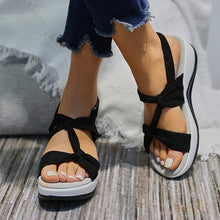 Load image into Gallery viewer, Women&#39;s Plain Fishmouth Platform Sandals