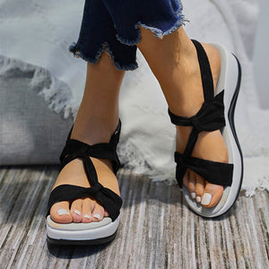 Women's Plain Fishmouth Platform Sandals