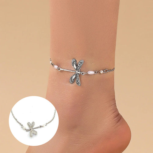 Simple Fashion Dragonfly Insect Women's Anklet