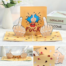 Load image into Gallery viewer, 3D Funny Middle Finger Card