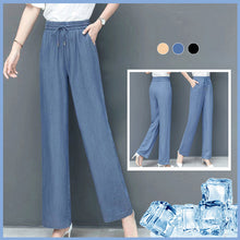 Load image into Gallery viewer, High Waist Loose Ice Silk Pants