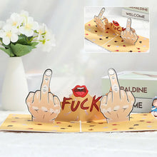 Load image into Gallery viewer, 3D Funny Middle Finger Card