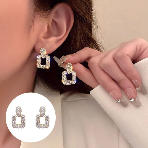 Moissanite Diamond Square Earrings