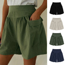 Load image into Gallery viewer, Women Beach Casual Hot Shorts with Elastic Waistband