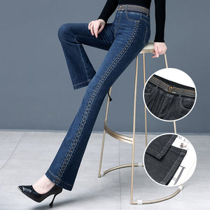 High Waist Stretch Flare Jeans