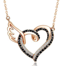Load image into Gallery viewer, I’ll Hold You in My Heart Until I Can Hold You in Heaven Black Diamond Necklace