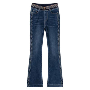 High Waist Stretch Flare Jeans